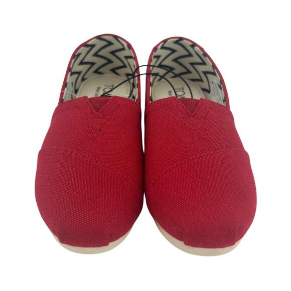 Toms Women's Canvas Loafer | Red | Classic Design | Size 7 **NEW - Picture 2 of 5